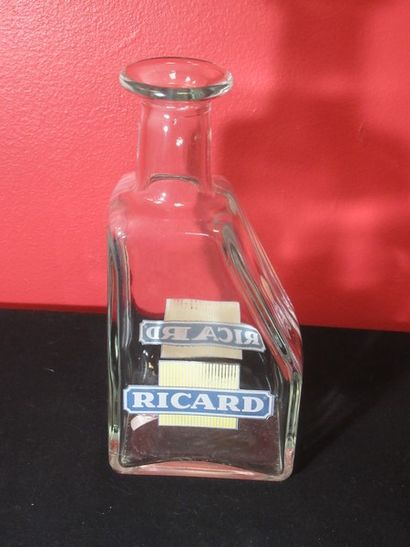 null RICARD Glass decanter. Height: 20 cm (wear to decoration)