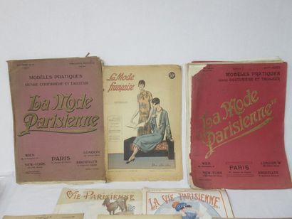 null Batch of fashion magazines: "Modes et travaux", "La Femme de France", "La Vie...