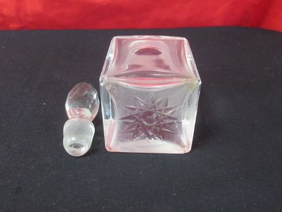 null Crystal bottle. Height: 15 cm (chip at base)