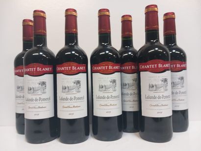 7 bouteilles de Lalande de Pomerol 2019 Grand...