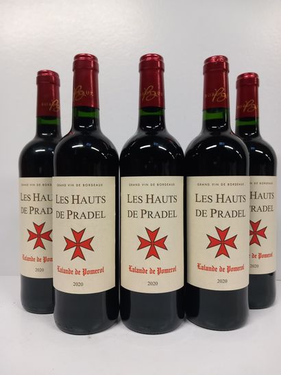 5 bouteilles de Lalande de Pomerol 2020 Les...
