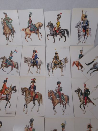 null Lot of modern postcards of 18th and 19th century European cavalry. Approx. ...