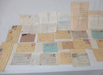 null MOROCCO - Lot of 19 stamped envelopes containing correspondence,
circa 1947...
