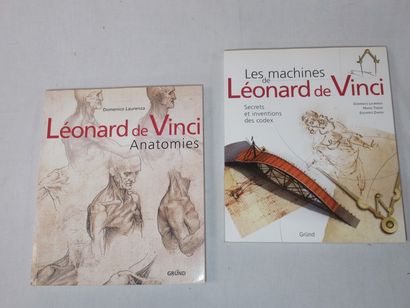  Lot de deux livres sur les inventions de Léonard de Vinci. Gründ, 2006. (légère... Gazette Drouot