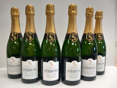 6 bouteilles de Champagne Stesson Blanc de...