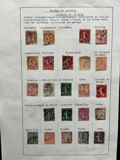 null Lot of old stamps classified according to "Bureaux de recette. Stamps of
25...