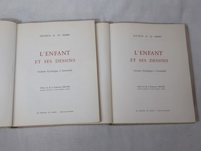 null Docteur Le Barre "L'Enfant et ses dessins" Mailh, 1965. 2 volumes (wear and...