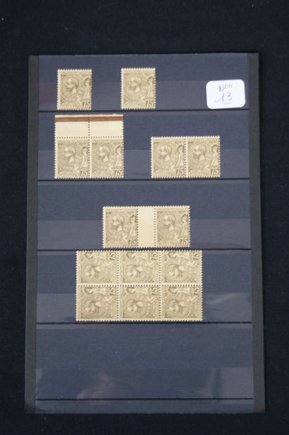 null MONACO Lot de 14 timbres, n°19. Neufs, premier choix. Cote : 742 euros.