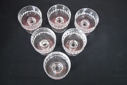 null Série de 6 coupes en cristal de Lorraine. 9 x 9 cm