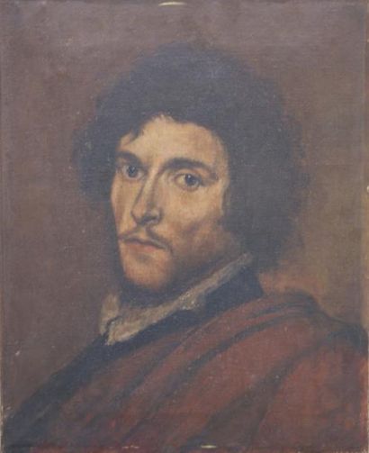 École du XIXe siècle Portrait d'homme, huile sur toile 47 x 37 cm