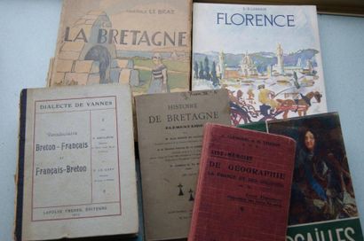null Lot de 7 volumes:
- Vermorel et Thiédot, Aide mémoire de géographie : la France...