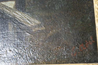 École Française du XIXe siècle Paysage animé
huile sur toile
37,5 x 46 cm

Signé...