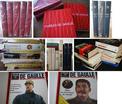 null Important lot de livres: 	- DE GAULLE (Charles) Discours et messages. 5 volumes:...