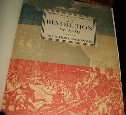 SAGNAC et ROBIQUET La Révolution de 1789, Les Editions nationales, 1934. 2 tomes....