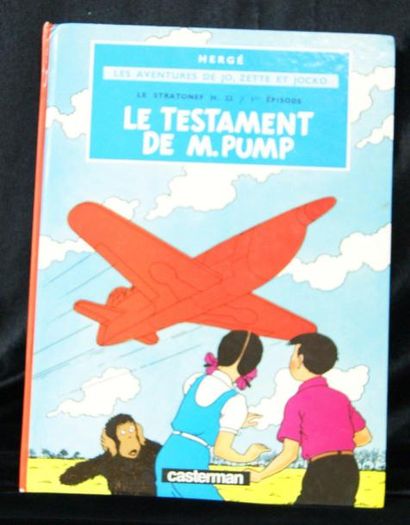 HERGÉ Le testament de M. Pump Casterman, 1979