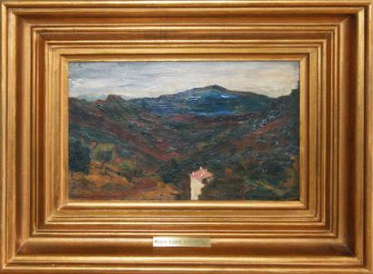 Léon KAUFMAN-KAMIR (1872-1933) Paysage de montagne Huile sur panneau, signée et datée...