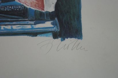 Fritz KOTHE Formule 1, lithographie, signée et numérotée 132/300 au crayon 30 x 40...