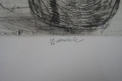 JIRI ANDERLE Mucho Hay Que Chupar Lithographie signée et numérotée 38/40 au crayon...