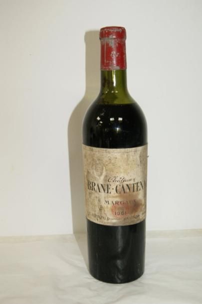 null 1	 bouteille 	CH. 	BRANE-CANTENAC, 2° cru Margaux 1961 (B, ela, Mise Nicola...