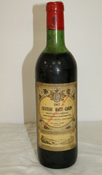 null 1	 bouteille 	CH. 	HAUT GARIN, 	Médoc 	1967	 (MB)
