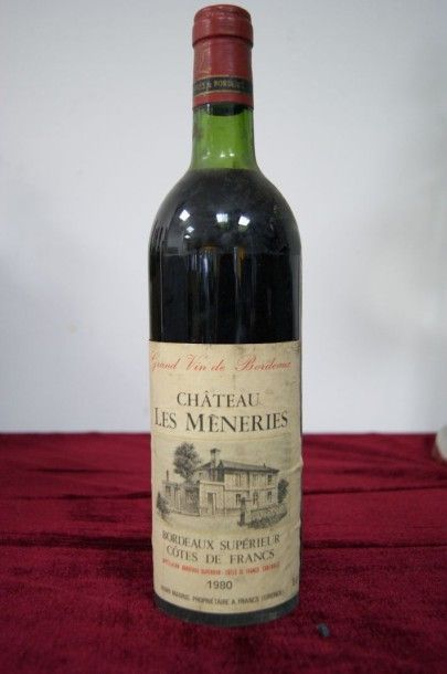 null 1	 bouteille 	CH. 	LES MENERIES, 	Côtes de Francs 	1980 (LB)