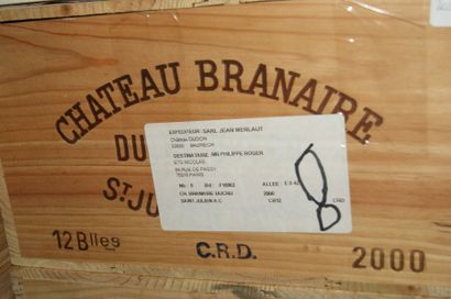 null 8	bouteilles 	CH. 	BRANAIRE-DUCRU, 4° cru 	Saint-Julien 2000 cb
