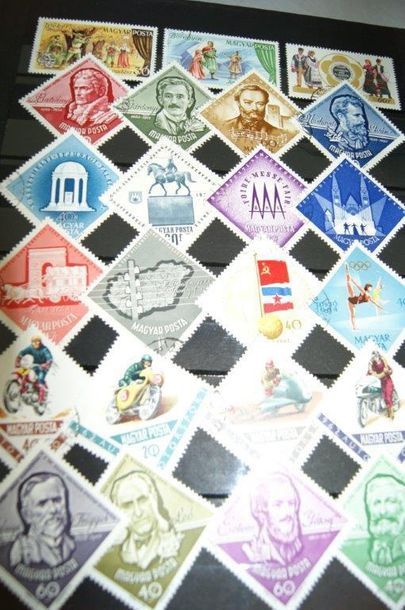 null Ensemble de 5 albums de timbres: France, Allemagne, Autriche, Danemark, Espagne,...