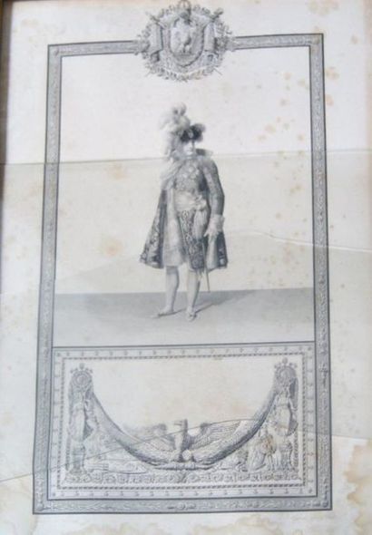 null D'après Isabey (par P. Audouin), Napoléon et Joséphine. Paire de gravures. 48...