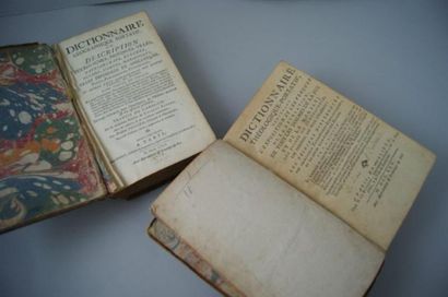 null Ensemble de 2 dictionnaires du XVIIIe siècle :

- Dictionnaire théologique portatif,...