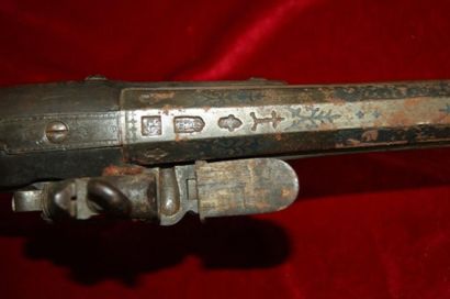 null Fusil à silex espagnol. Daté 1824, fabriqué à Eiber. Porte des marques du fabricant...