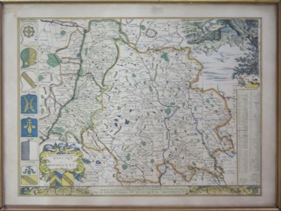 null Carte représentant l'Alsace -Lorraine, XIXe siècle. 42 x 55 cm