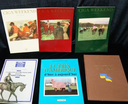 null Ensemble de cinq ouvrages sur les chevaux:

- "Courses de France", Société industrielle...