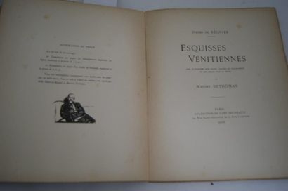 null Henri de Régnier, Esquisses Vénitiennes, avec 10 planches hors texte, gravées...