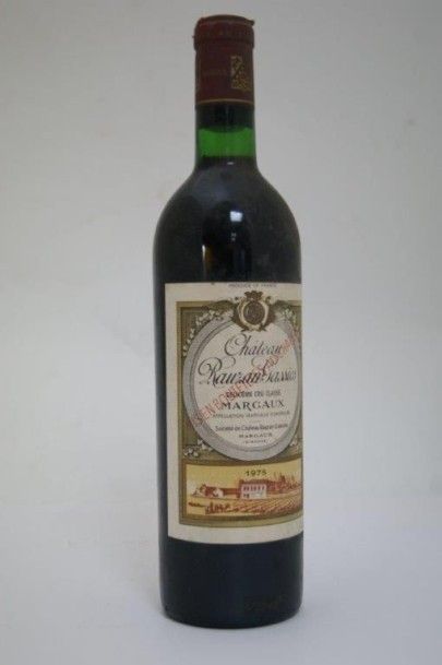 null 1 bouteille Château Rauzan-Gassies. Margaux, 2e cru classé. 1975