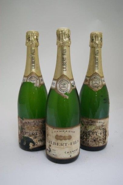 null 3 bouteilles de champagne Lilbert fils, Blanc de Blancs. Grand cru dont 2 de1982....