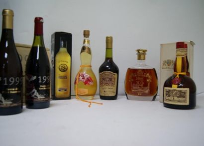 null Lot d'alcools : Cognac Mery, saké, El Capricho (agave), Floc de Cascogne , grand...