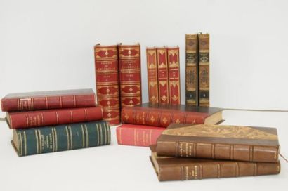 null Lot de 14 livres XIXe-XXe, dont illustrés : Corneille, Maupassant, Tinayre,...