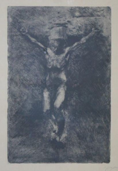 Enrico VEGETTI (1863-1951) Enrico VEGETTI (1863-1951) Crucifixion. Gravure en noire....