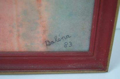 DALENA ( 1935-2012) DALENA ( 1935-2012),"le chat", huile sur panneau encadré , daté...
