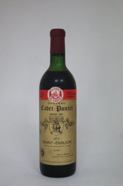 null 1 bouteille de Saint Emilion, château Cadet Pontet, 1972.