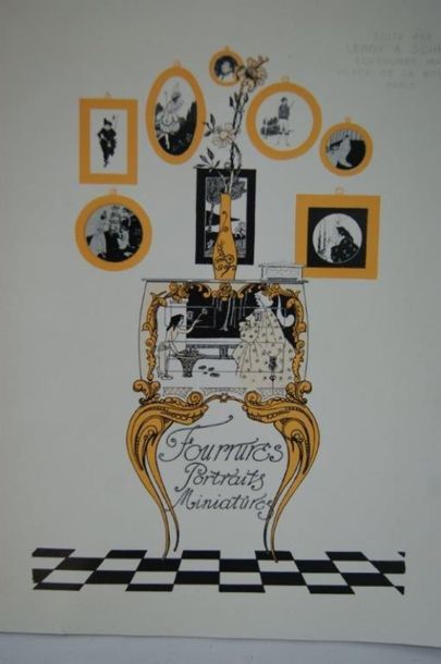 null "Fourrures, Portraits, Miniatures", Leroy et Schmid.Vers 1920-30. Recueil de...