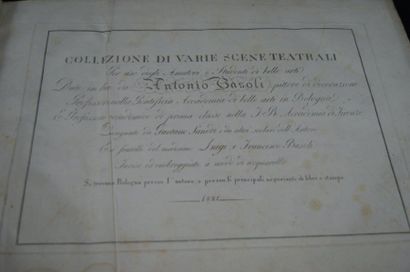 null Recueil de gravures 19e siècle " COLLEZIONE DI VARIE SCENE TEATRALI " Antonio...