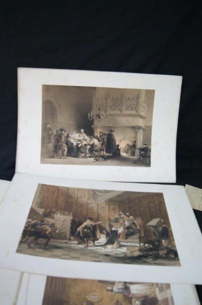 null Recueil de gravures en couleur HAGHE'S , 1850, Belgique et Allemagne. 26 gravures...