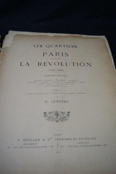 null Recueil sur les "Quartiers de Paris pendant la Révolution 1789-1804 " Dessins...