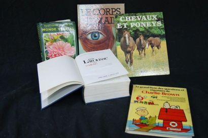 null Lot de livres : le Petit Larousse en couleurs, l'Encyclopédie illustrée du monde...