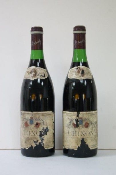 null 2 bouteilles de Chinon la Baronnie Madeleine 1983