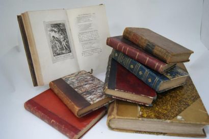 null Lot de 8 livres XIXe : Devoille, Le Proscrit, Paris / Homère, L'Illiade (tome...