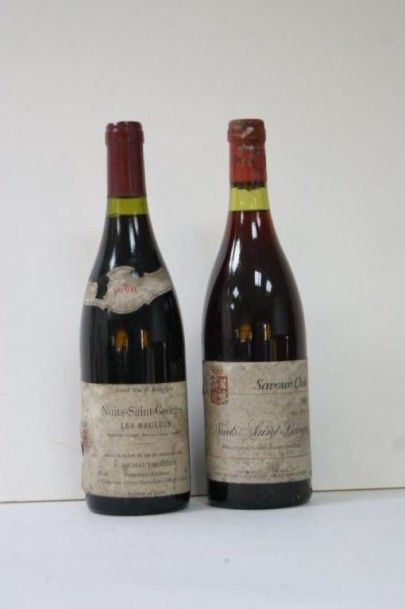 null Ensemble de deux bouteilles de Nuits-Saint-Georges : Savour-Club 1982, Les Brûlées...