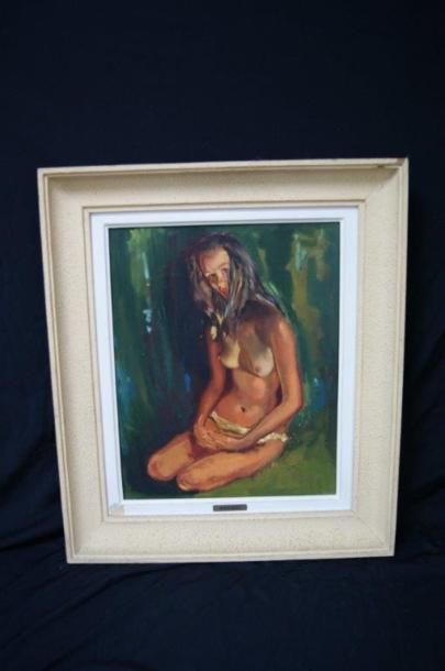 null Pierre-Laurent BRENOT (1913-1998) Nu féminin à genoux. 41 x 33 cm