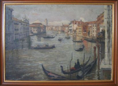 null Emile BERNARD (1868-1941)
Le Grand Canal à Venise
Huile sur panneau, signée...